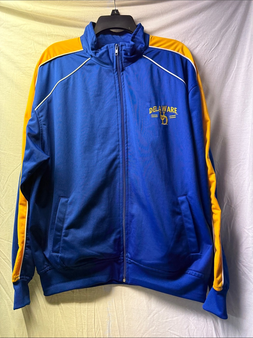 Vintage University of Delaware NAS Sports Blue XL Polyester Jacket